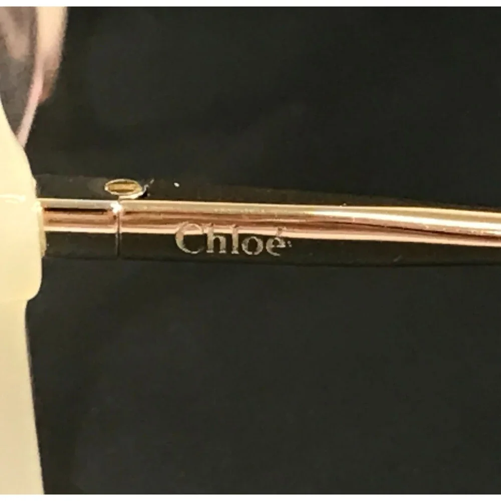 Chloe Eyeglasses Frames CH0062O 002 Transparent Nude Pink Gold Round 52-18-140